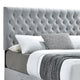 Fabric Upholstered Wooden Queen Size Bed with Bottom Drawers Gray