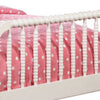 Wooden Twin Bed with Bobbin Style Slatted Headboard and Footboard, White