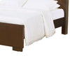 3 Open Bookcase Eastern King Size Bed with Soft Light, Brown