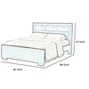 3 Open Bookcase Eastern King Size Bed with Soft Light, Brown