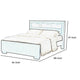 3 Open Bookcase Eastern King Size Bed with Soft Light, Brown