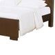 3 Open Bookcase California King Size Bed with Soft Light Brown