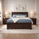 Queen Size Bed with Panel Headboard and Footboard, Cocoa Brown