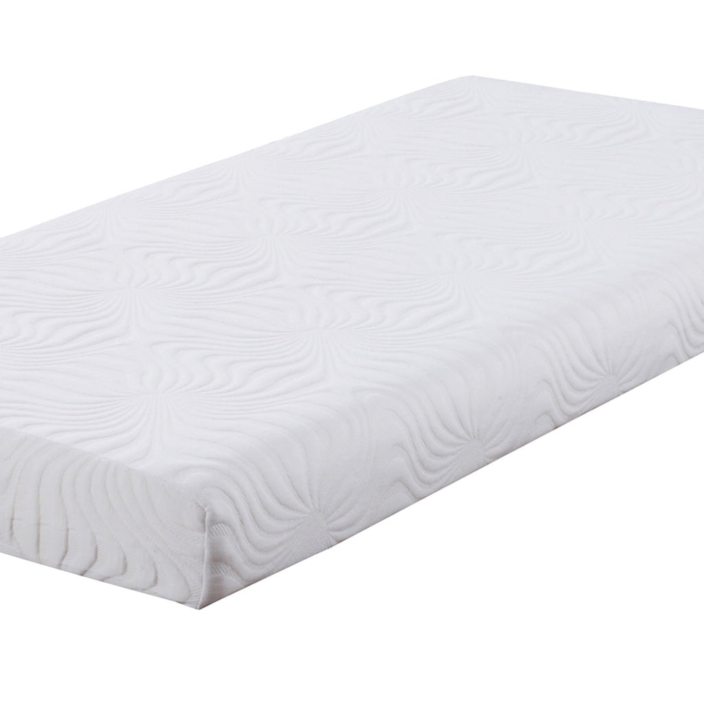 Contemporary Style Twin Size Fabric and Memory Foam Mattress White By Casagear Home BM215978