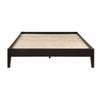 Wooden Queen Size Bed Frame with Chamfered Legs Dark Brown BM215981