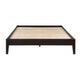 Wooden Queen Size Bed Frame with Chamfered Legs Dark Brown BM215981