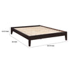 Wooden Queen Size Bed Frame with Chamfered Legs Dark Brown BM215981