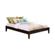 Wooden Queen Size Bed Frame with Chamfered Legs Dark Brown BM215981