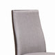 Fabric Upholstered Wooden Dining Chair Set of 2 Gray and Brown BM215990