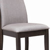 Fabric Upholstered Wooden Dining Chair Set of 2 Gray and Brown BM215990