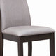 Fabric Upholstered Wooden Dining Chair Set of 2 Gray and Brown BM215990