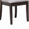 Fabric Upholstered Wooden Dining Chair Set of 2 Gray and Brown BM215990