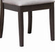 Fabric Upholstered Wooden Dining Chair Set of 2 Gray and Brown BM215990