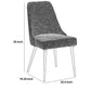 Textured Upholstered Dining Chair Set of 2 Gray BM215998