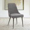 Textured Upholstered Dining Chair, Set of 2, Gray
