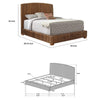 Hand Woven Bed | Banana Leaf | King Size | Chamfered Legs | Brown BM216013