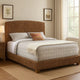 Hand Woven Bed | Banana Leaf | King Size | Chamfered Legs | Brown BM216013