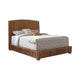 Hand Woven Banana Leaf Queen Size Bed with Chamfered Legs, Brown
