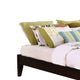 Wooden Eastern King Platform Bed with Chamfered Legs Dark Brown BM216023