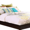 Wooden Eastern King Platform Bed with Chamfered Legs Dark Brown BM216023