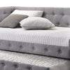 Fabric Upholstered Button Tufted Twin Daybed with Nailhead Trims, Gray