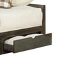 Two Drawer Wooden Extra Large Twin Size Bed with Trundle Brown By Casagear Home BM216086