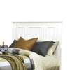 Panel Design High Headboard Queen Size Bed with Molded Details White