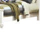 Panel Design High Headboard Queen Size Bed with Molded Details White
