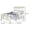 Panel Design High Headboard Queen Size Bed with Molded Details White