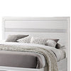 Contemporary Eastern King Bed with Drawers and Glittering Stripes White BM216148