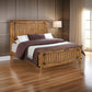 Cottage Style Full Bed Plank Detailing and Metal Accents Brown By Casagear Home BM216157