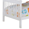 Mission Style Twin Over Twin Bunk Bed with Attached Ladder White