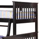 Mission Style Twin Over Full Bunk Bed with Attached Ladder Black
