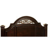 Transitional Style California King Wooden Bed with Bun Feet Brown BM216244
