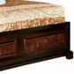 Transitional Style Queen Size Wooden Parquet Design Bed Brown By Casagear Home BM216253