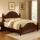 Traditional Bed | King Size | Wood Frame | Floral Carvings | Brown