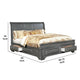 Transitional California King Wooden Bed with Multiple Bottom Drawers Gray By Casagear Home BM216315