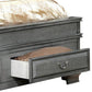 Transitional Eastern King Wooden Bed with Multiple Bottom Drawers Gray By Casagear Home BM216316