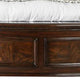 Eastern King Wooden Bed with Intricate Carved Headboard Brown BM216320