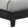 Low Profile California King Size Bed with Button Tufted Headboard Black