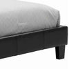 Low Profile Eastern King Size Bed with Button Tufted Headboard Black