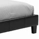 Low Profile Eastern King Size Bed with Button Tufted Headboard Black