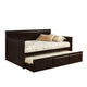 Traditional Style Wooden Daybed with Trundle, Brown