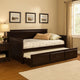 Traditional Style Wooden Daybed with Trundle, Brown
