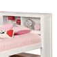 Wooden Full Size Daybed with Bookcase Headboard White By Casagear Home BM216373