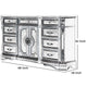 Traditional Dresser with 2 Door Storage and Molded Details, Antique Silver
