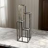 Cast Iron Plant Stand | 4 Tier | Tubular Legs | Black & Gold