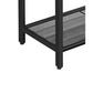Wood Top Side Table with Mesh Shelf, Brown and Black By Casagear Home