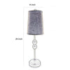 Metal Spindle Design Table Lamp with Cone Shade and Round Base, Black