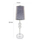 Metal Spindle Design Table Lamp with Cone Shade and Round Base, Black